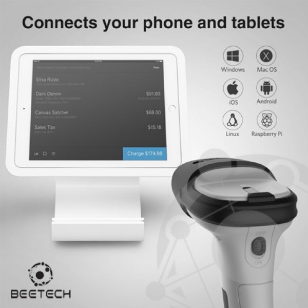 Máy quét mã vạc không dây Inateck BCST-70-1D - Kết nối Bluetooth